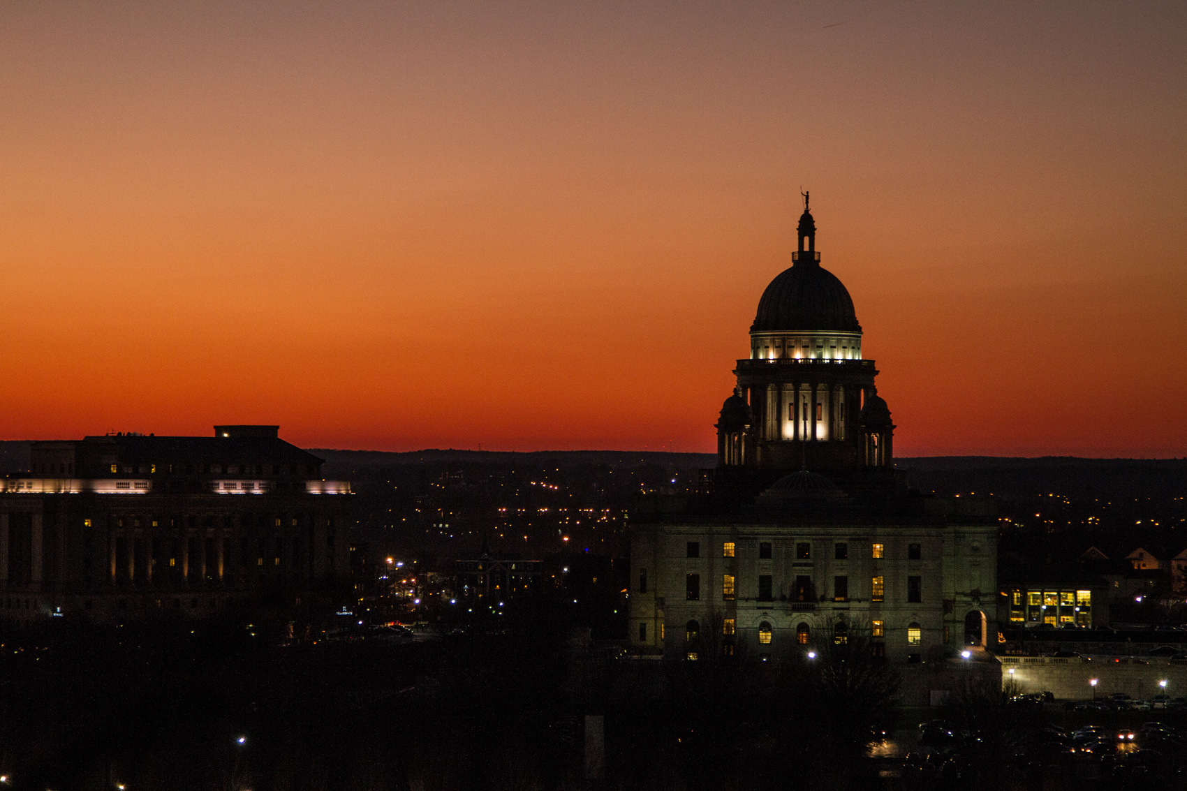 state house dusk background image