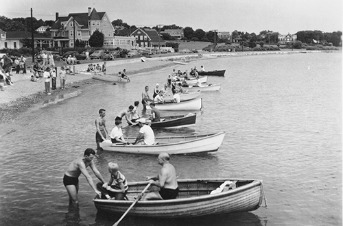 Rowboats in Jamestown, 1953